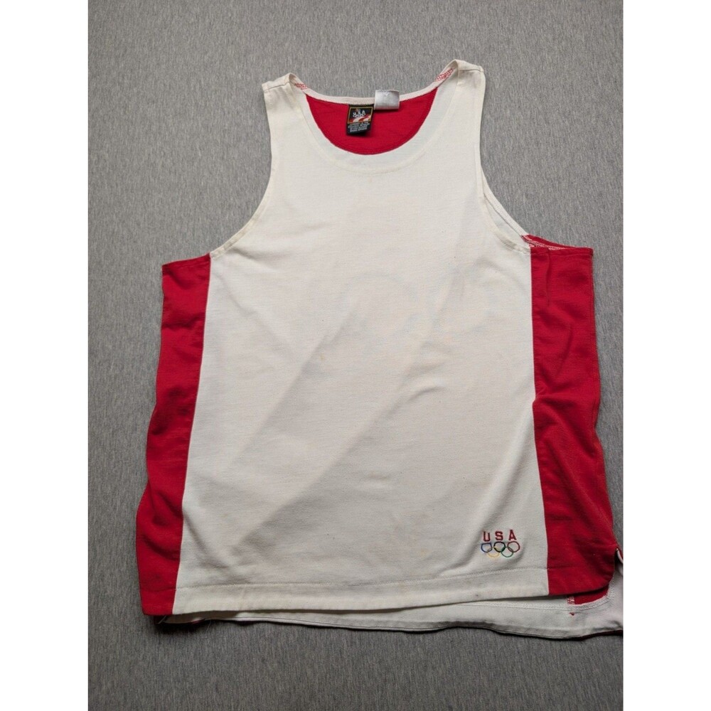 Vintage 90 JCPENNEY USA Olympic Brand Apparel Tank Top Jersey U.S.A. Sz medium